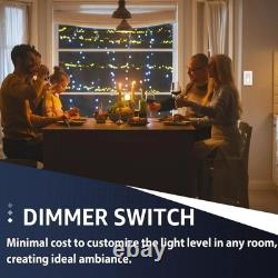 Interrupteur variateur de lumière, lot de 2, unipolaire, va-et-vient, compatible LED, incandescente et CFL