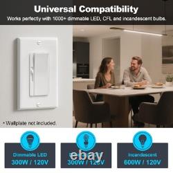 Interrupteur variateur de lumière super mince 12 pièces, monopolaire ou variateur 3 voies