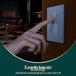 Interrupteur variateur de lumière, variateur à glissière LED, pour LED/CFL dimmable de 300W Blanc 5