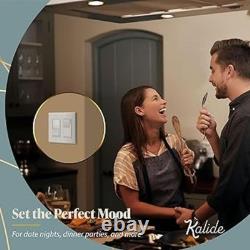 Interrupteur variateur de lumière, variateur à glissière LED, pour LED/CFL dimmable de 300W Blanc 5