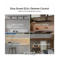 Interrupteur variateur intelligent Lutron Diva ELV+ pour éclairage Caseta, 250 watts LED, neutre