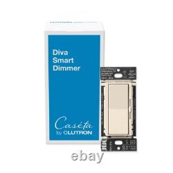 Interrupteur variateur intelligent Lutron Diva pour éclairage Caseta, hub intelligent Lutron requis