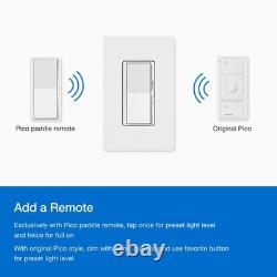 Interrupteur variateur intelligent Lutron Diva pour éclairage Caseta, hub intelligent Lutron requis