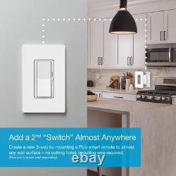 Interrupteur variateur intelligent Lutron Diva pour éclairage intelligent Caseta, blanc, lot de 2