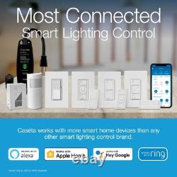 Interrupteur variateur intelligent Lutron Diva pour éclairage intelligent Caseta, blanc, lot de 2