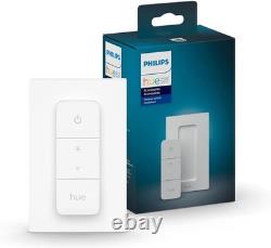 Interrupteur variateur intelligent avec télécommande, blanc, 1 pack, allume et éteint les lumières Hue
