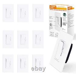 Interrupteur variateur numérique LED pour lumière LED/CFL/incandescente, atténuation par phrase coupée