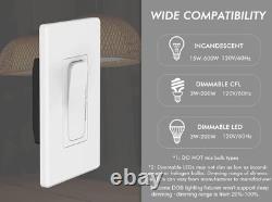 Interrupteur variateur numérique LED pour lumière LED/CFL/incandescente, atténuation par phrase coupée
