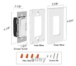 Interrupteur variateur numérique LED pour lumière LED/CFL/incandescente, atténuation par phrase coupée