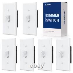 Interrupteur variateur numérique pour ampoules dimmables, pack de 6, blanc, LED ELEGRP