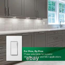 Interrupteur variateur tactile Sunnata Pro LED+, 500W ELV/MLV, 250W LED, monopolaire/multipolaire