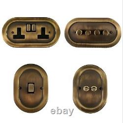 Interrupteurs Ovales En Bronze Antique Oab3, Prises De Courant, Gradateurs, Cuiseurs, Fusibles