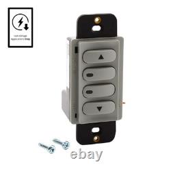 Interrupteurs variateurs basse tension Hubbell DSC010GY gris, 0-10 V, à maintien/à action momentanée, 50 pièces