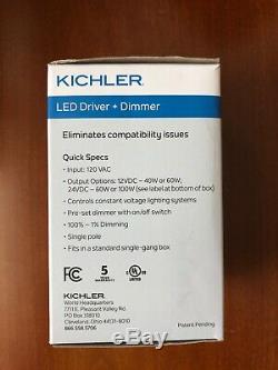 Kichler Interrupteur De Gradateur À Led Driver 24 Volts 60 Watt 6dd24v060wh 24v 60w Nouveau