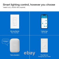 Kit d'interrupteur à variateur intelligent Lutron Caseta 3 voies, comprend télécommande Pico, support