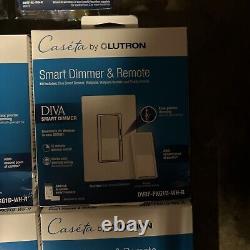 LOT DE 11 Variateurs intelligents Caseta Lutron DIVA DVRF-6L-WH-R (voir la description)