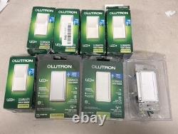 LOT DE 8 interrupteurs muraux variateurs LED Lutron STCL-153PH-WH blancs #0913