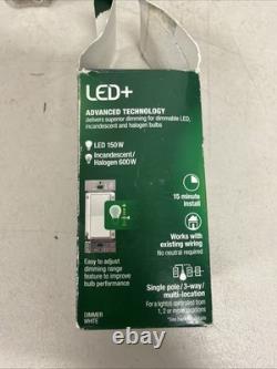 LOT DE 8 interrupteurs muraux variateurs LED Lutron STCL-153PH-WH blancs #0913