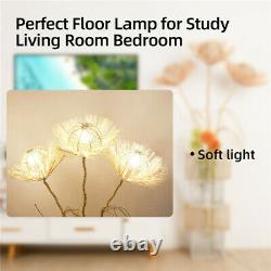 Lampe De Sol Unique Rattan Art Lumière Debout Interrupteur De Pied Pour La Chambre À Coucher De Salon