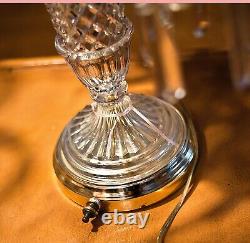 Lampe de table vintage à 9 bras en cristal avec variateur de lumière