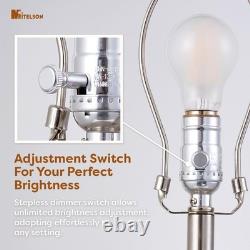 Lampe sur pied moderne avec variateur et ampoule LED, lampe mi-siècle avec ligne