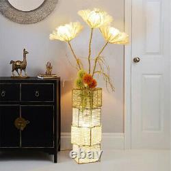 Lampes De Sol Tall 3 Blossom Tête En Métal Rattan Lumière Led De Mariage Décoration De Maison