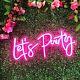 Lets Party Neon Sign With Dimmer Switch, Led Neon Light For Wall Decor, Mise À Jour