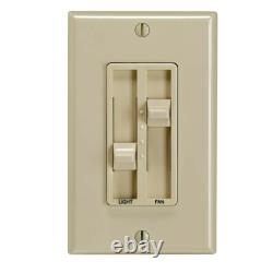 Leviton 6630-I interrupteur de commande pour ventilateur et éclairage ivoire (lot de 10 unités)