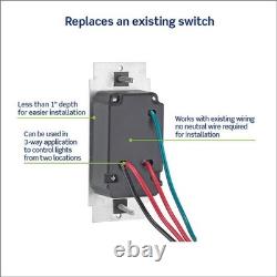 Leviton 6674-POE noir SureSlide variateur coulissant 1 pôle 3 voies boîte de 11 - 34 % de réduction