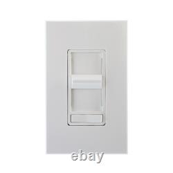 Leviton 71111-w Renoir Variateur à glissière magnétique basse tension, 120v, 1000va, Blanc
