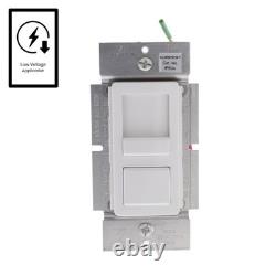 Leviton IPE04-10W blanc, interrupteurs variateurs de lumière Decora non éclairés, basse tension, 50 pièces
