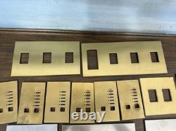 Lot (1) Plaques murales Lutron couleur or/bronze argentée variateur