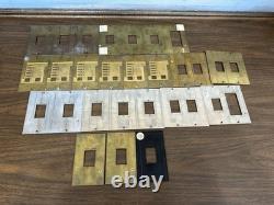 Lot (1) Plaques murales Lutron couleur or/bronze argentée variateur