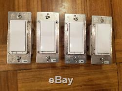 Lot De 4 Ge Jasco Zw3005 Z-wave In-wall Light Gradateur Blanc Teste