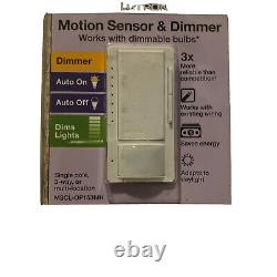 Lot de 12 Lutron Blanc 120V Motion Light Sensor Digital Dimmer MSCL-OP153MH, Neuf