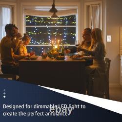 Lot de 12 interrupteurs variateurs d’intensité pour éclairage LED et CFL, interrupteur 3 voies pour LED et ampoules à incandescence, certifié ETL