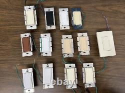 (Lot de 13) Interrupteurs variateurs Lutron Homeworks Modèles et couleurs mélangés