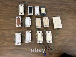 (Lot de 13) Interrupteurs variateurs Lutron Homeworks Modèles et couleurs mélangés