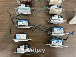(Lot de 13) Interrupteurs variateurs Lutron Homeworks Modèles et couleurs mélangés