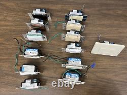 (Lot de 13) Interrupteurs variateurs Lutron Homeworks Modèles et couleurs mélangés