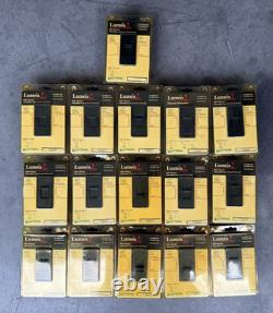 Lot de 16 interrupteurs variateurs à glissière unipolaires Lutron Lumea 2 LT-600H-BL noirs neufs