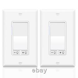 Lot de 20 interrupteurs variateurs muraux pour éclairage LED/CFL/incandescent, 3 voies, unipolaire, ETL