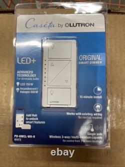 Lot de 3 - Interrupteur variateur de lumière Lutron PD-6WCL-WH-R blanc neuf dans la boîte