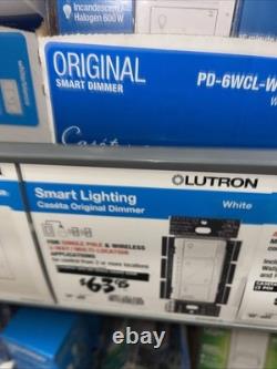 Lot de 3 - Interrupteur variateur de lumière Lutron PD-6WCL-WH-R blanc neuf dans la boîte