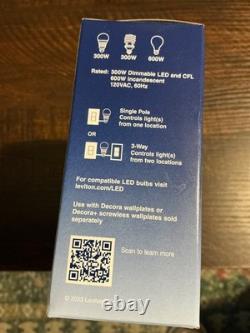 Lot de 3 Leviton Decora+ lot de 3 variateurs à bascule avec barre coulissante DSL06-3PW, 9 au total