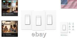 Lot de 3 interrupteurs variateurs intelligents, compatibles avec Alexa et Google Home, commande vocale