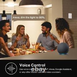 Lot de 3 interrupteurs variateurs intelligents, compatibles avec Alexa et Google Home, commande vocale