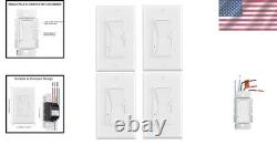 Lot de 4 interrupteurs variateurs 0-10 V blancs pour lumières LED