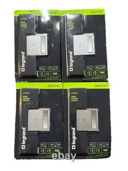 Lot de 4 interrupteurs variateurs universels Legrand adorne Tru-Universal, 450 W LED, incandescent Lot de 4 interrupteurs variateurs universels Legrand adorne Tru-Universal, 450 W LED, incandescent