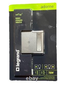 Lot de 4 interrupteurs variateurs universels Legrand adorne Tru-Universal, 450 W LED, incandescent